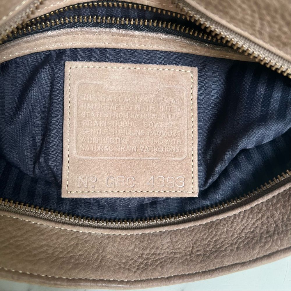 COACH Vintage Nubuc Tribeca Shopper Shoulder Bag 4393 Grey Taupe Nubuck 90's USA - Picture 16 of 16